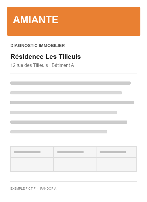 Rapport amiante